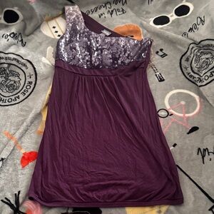 Vanity Purple Sequin Blouse